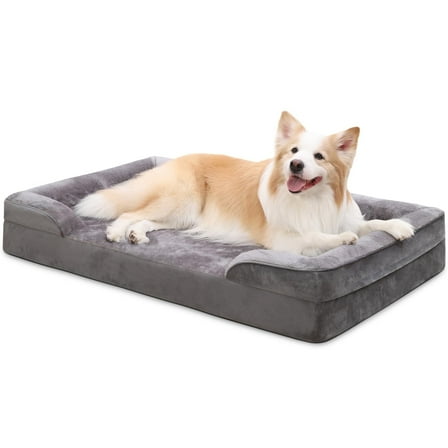 KSIIA 36" Orthopedic Dog Bed for Large Dogs Pet Couch with Removable Washable Cover