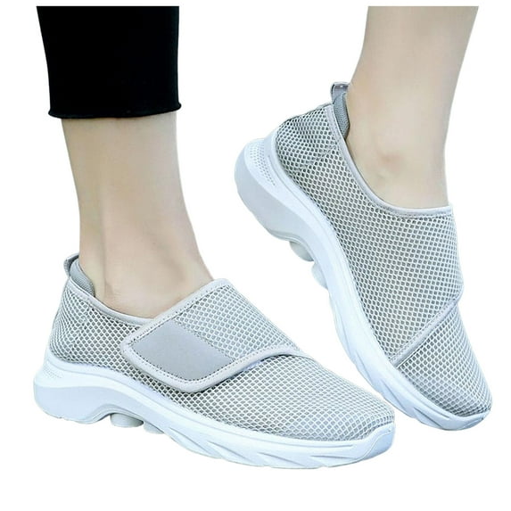 Orthopedic Arch Support Walking Shoes for Women Black Mesh Comfort Breathable Nurse Work Driving Sneakers