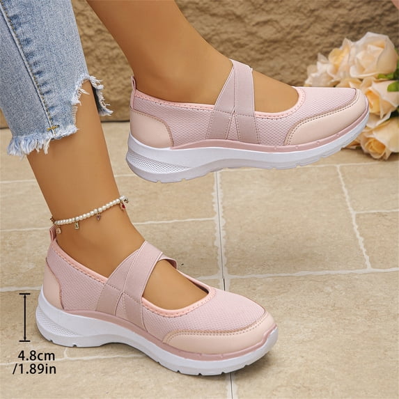 Orthopedic Casual Shoes for Women Arch Support Sneakers Breathable Slip on Non Slip Server Shoes Mesh Stretch Soft 2026 New Foam Shoes