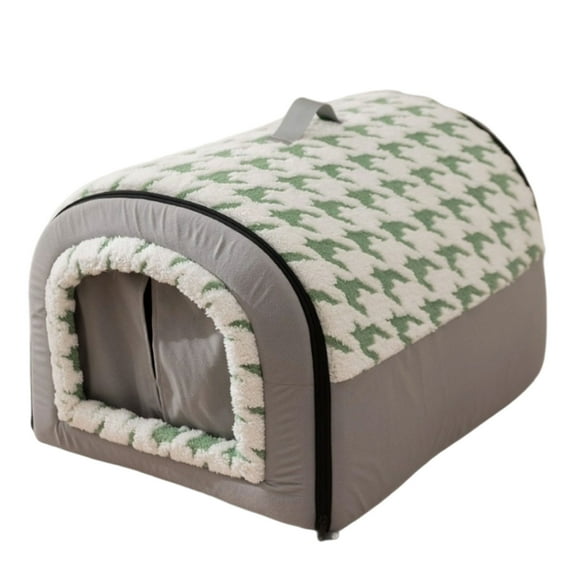Orthopedic Cat Bed with Removable Cushion - Warm Deep Sleeping Indoor Tent for All Seasons - for