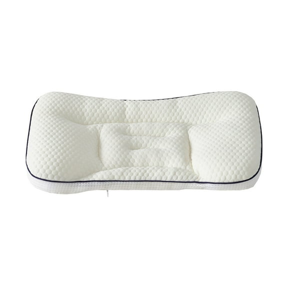 Orthopedic Cervical Support Pillow for Side & Back Sleepers - 50x30x6x4 cm, Ideal for Neck Pain Relief & Comfort, White