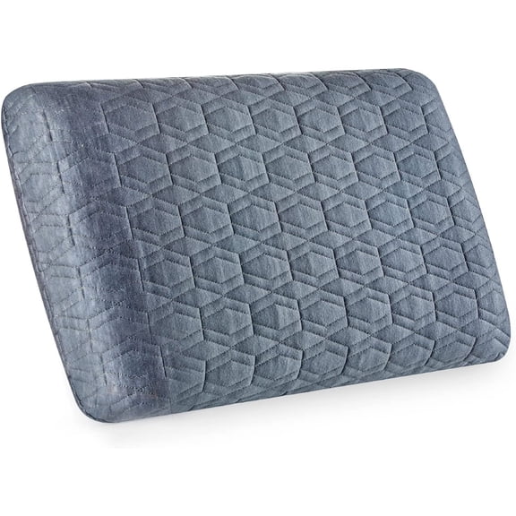 Orthopedic Cooling Gel Memory Foam Pillow, Grey, Large King Size - 27 L X 17 W X 5 H Inch | Neck & Back Support, Bed Pillow For Sleeping With Premium Knitted Fabric Zipper Outer Cover