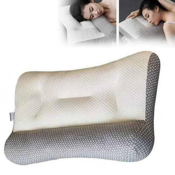 Orthopedic Deep Sleep Pillow, Restiva Pillow for Sleep Apnea，Orthopedic Neck Traction Pillow,Ergonomic Pillow for Neck and Shoulde