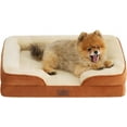 thumbnail image 1 of Orthopedic Dog Bed - Bolster Dog Sofa Beds for Small Dogs, Supportive Foam Pet Bed with Removable Washable Cover, Waterproof Lining and Nonskid Bottom Couch,Caramel, 1 of 16