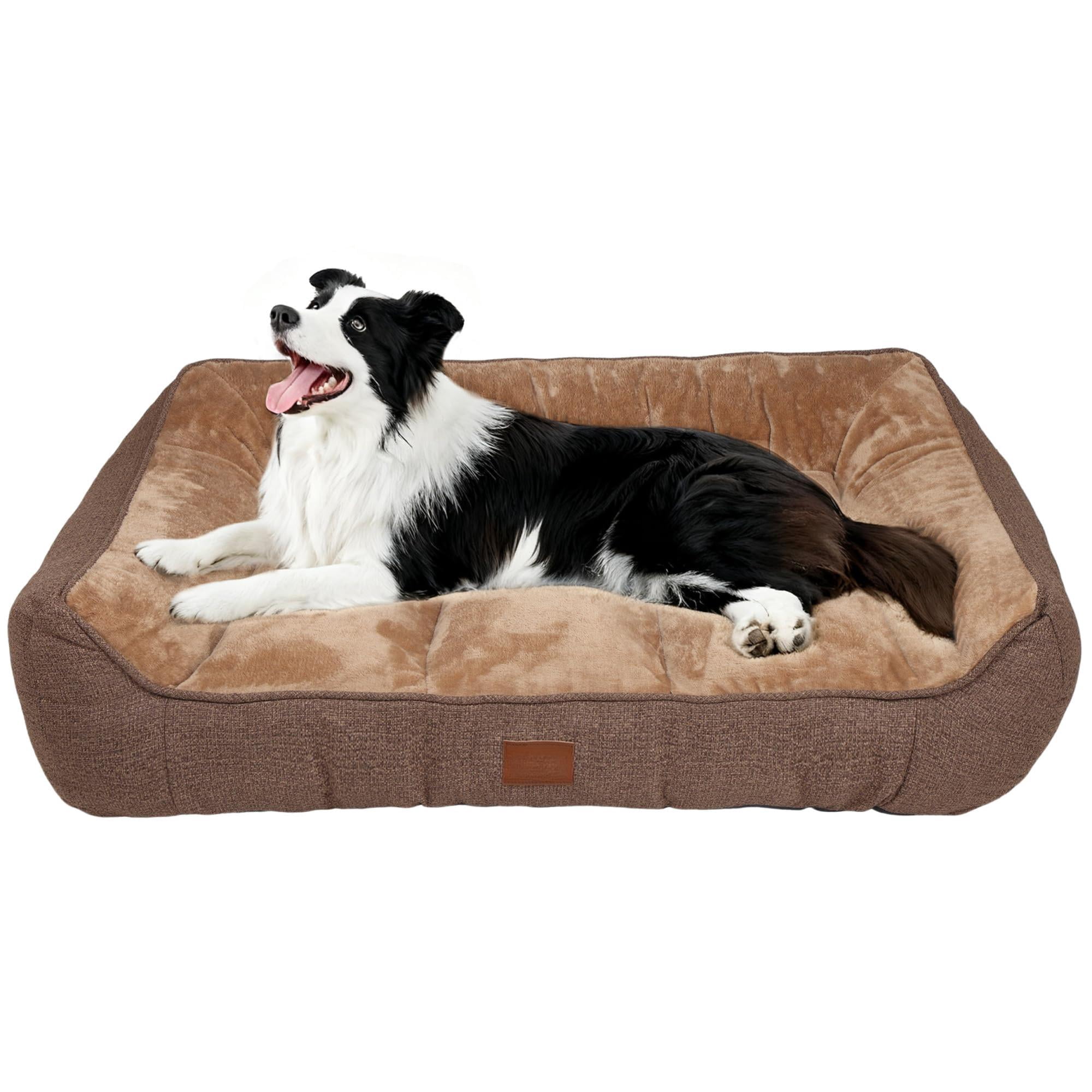 Orthopedic Dog Bed, Brown, 38"L x 28"W x 9"H, For Large Dogs