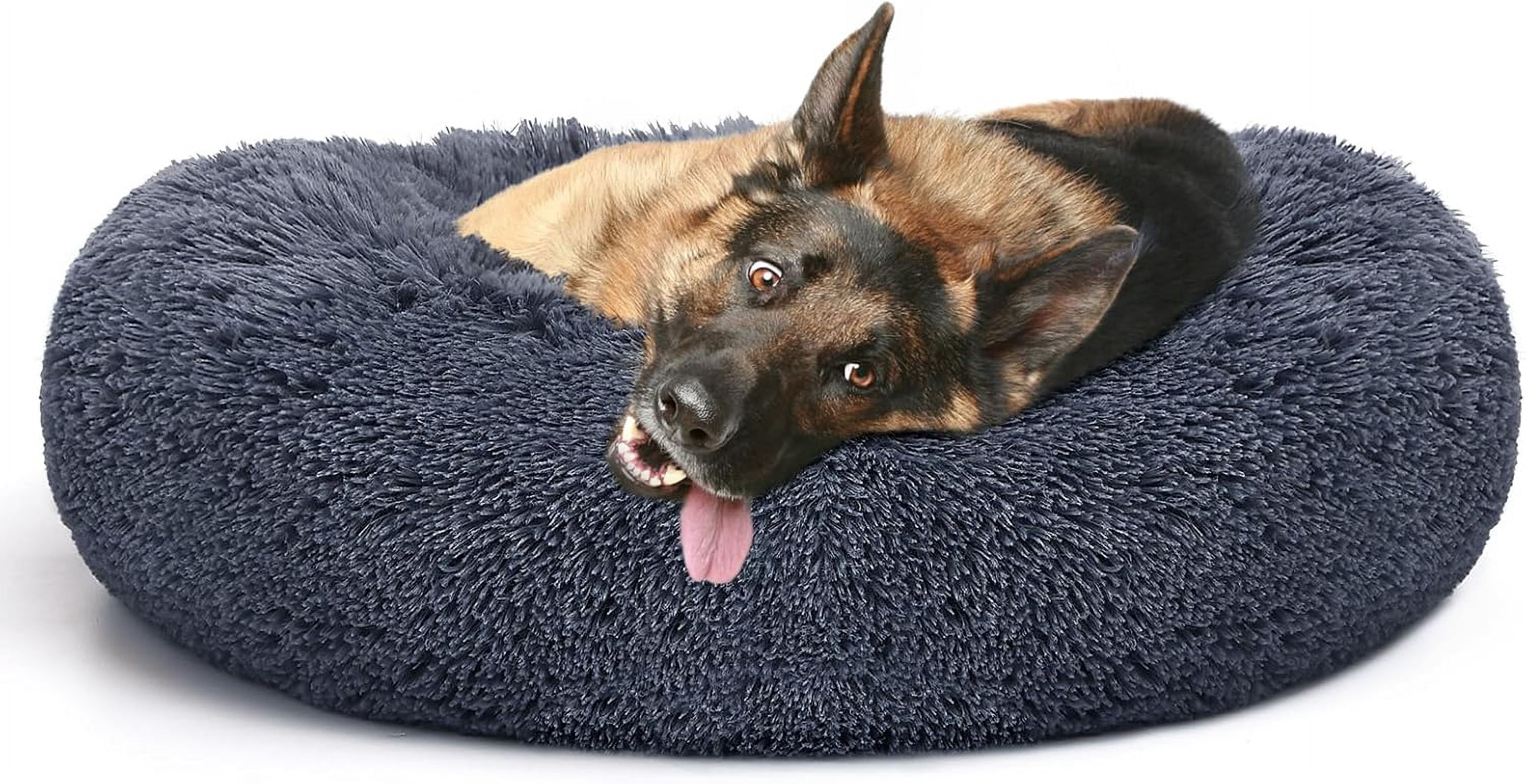 Orthopedic Dog Bed Comfortable Donut Cuddler Round Pet Beds Ultra Soft Washable Dog and Cat Cushion (20''/23''/30'') (23'', Brown)