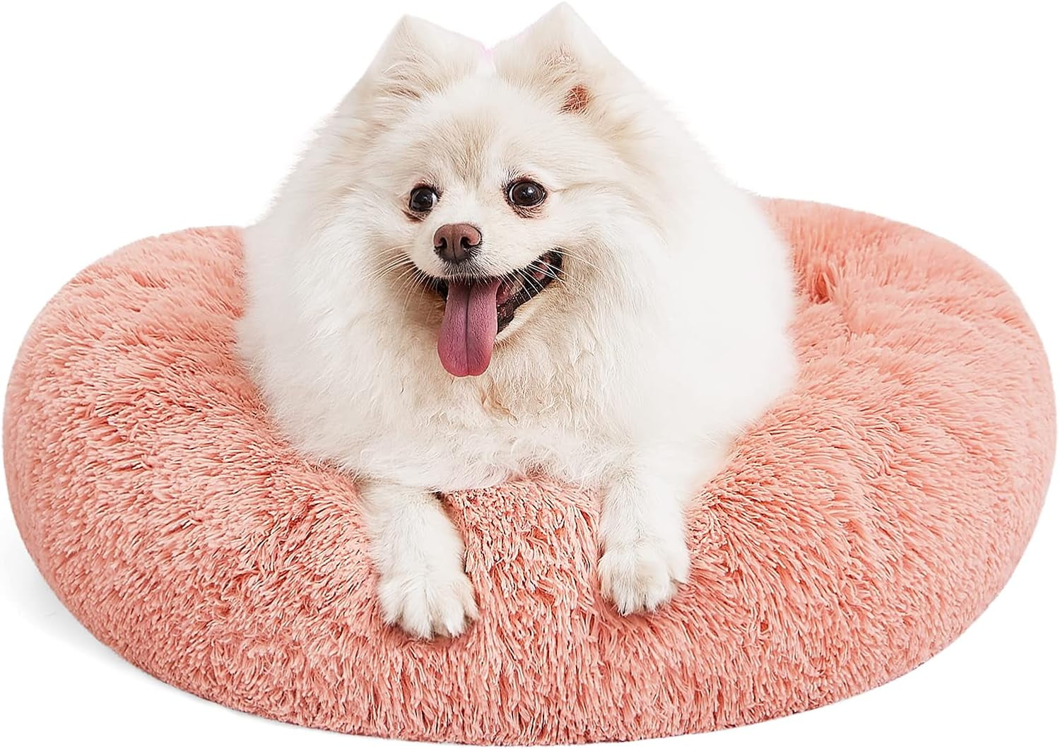 Orthopedic Dog Bed Comfortable Donut Cuddler Round Pet Beds Ultra Soft Washable Dog and Cat Cushion (20''/23''/30'') (23'', Brown)