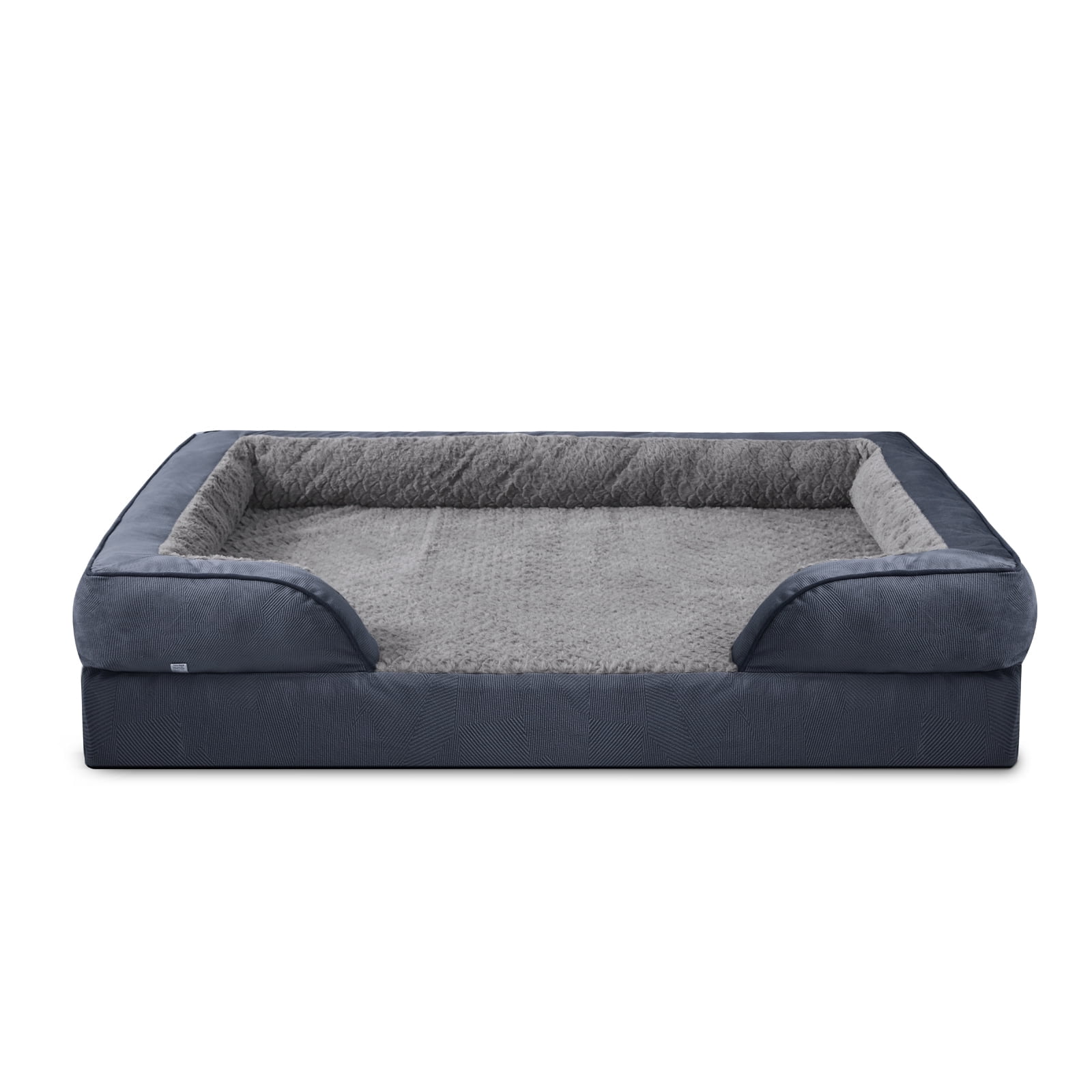 Large Orthopedic Dog Bed, Waterproof Dog Couch Bed with Removable Washable Cover, Large Dog Sofa Bed, Egg-crate Foam, Waterproof Lining, Nonskid Bottom, Gray, 35in