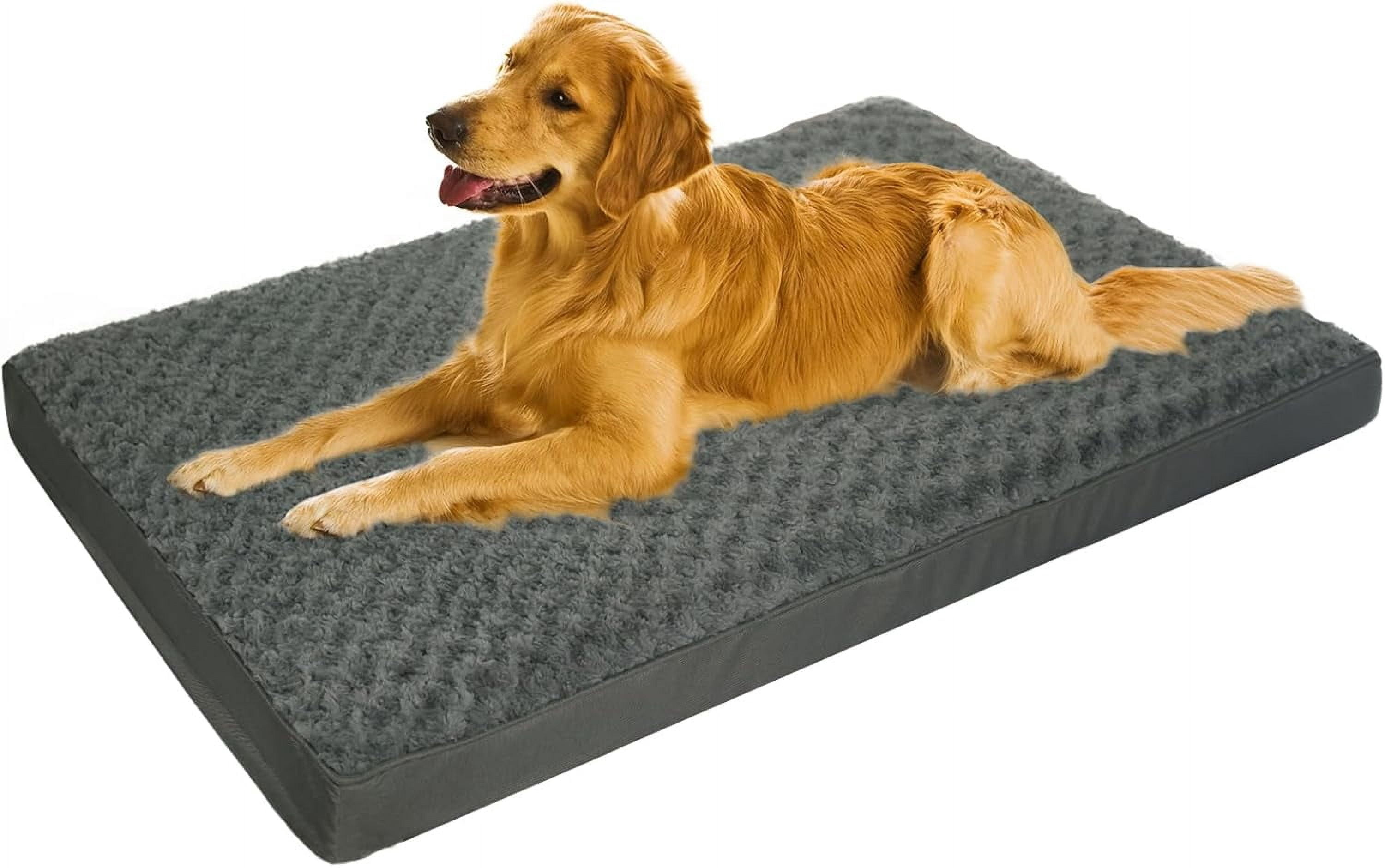 Image showcasing Orthopedic Dog Bed for Extra Large Dogs Breeds, Egg Crate Foam Pet Bed ...