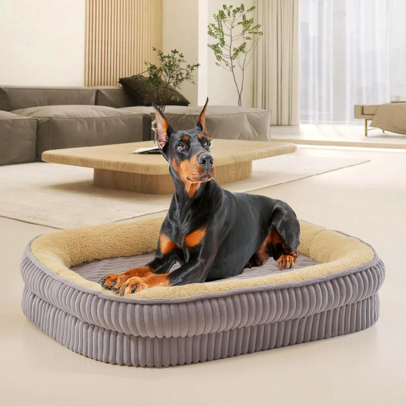 Orthopedic Dog Bed for Extra Large Dogs Breeds, High Density Egg Crate