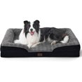 thumbnail image 1 of Orthopedic Dog Bed for Large Dogs - Big Washable Dog Sofa Beds Large, Supportive Foam Pet Couch Bed with Removable Washable Cover, Waterproof Lining and Nonskid Bottom,Plush-Black, 1 of 13