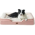 thumbnail image 1 of Orthopedic Dog Bed for Large Dogs - Big Washable Dog Sofa Beds Large, Supportive Foam Pet Couch Bed with Removable Washable Cover, Waterproof Lining and Nonskid Bottom,Pink, 1 of 16