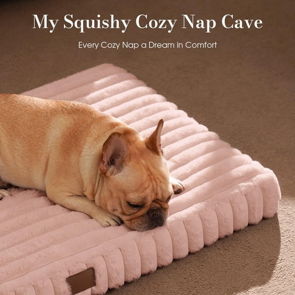 Orthopedic Dog Bed for Large Dogs – Egg Crate Foam Pet Mattress with Waterproof Liner, Soft Short Plush Removable Cover & Non-Slip Bottom, Machine Washable