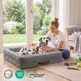 thumbnail image 1 of Orthopedic Dog Bed Large Waterproof Pet Sofa Bed Four-Sided Bolster Cushion Dog Couch with Removable Washable Cover,Gray, 1 of 10