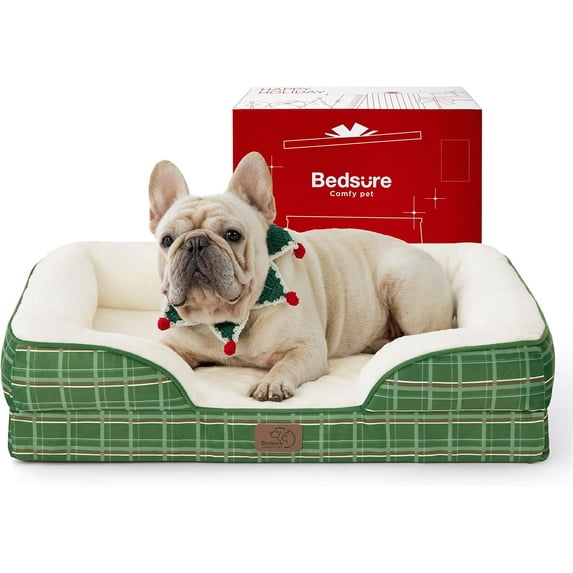 Orthopedic Dog Bed for Medium Dogs - Waterproof Dog Sofa Beds Medium, Supportive Foam Pet Couch Bed with Removable Washable Cover, Waterproof Lining and Nonskid Bottom,