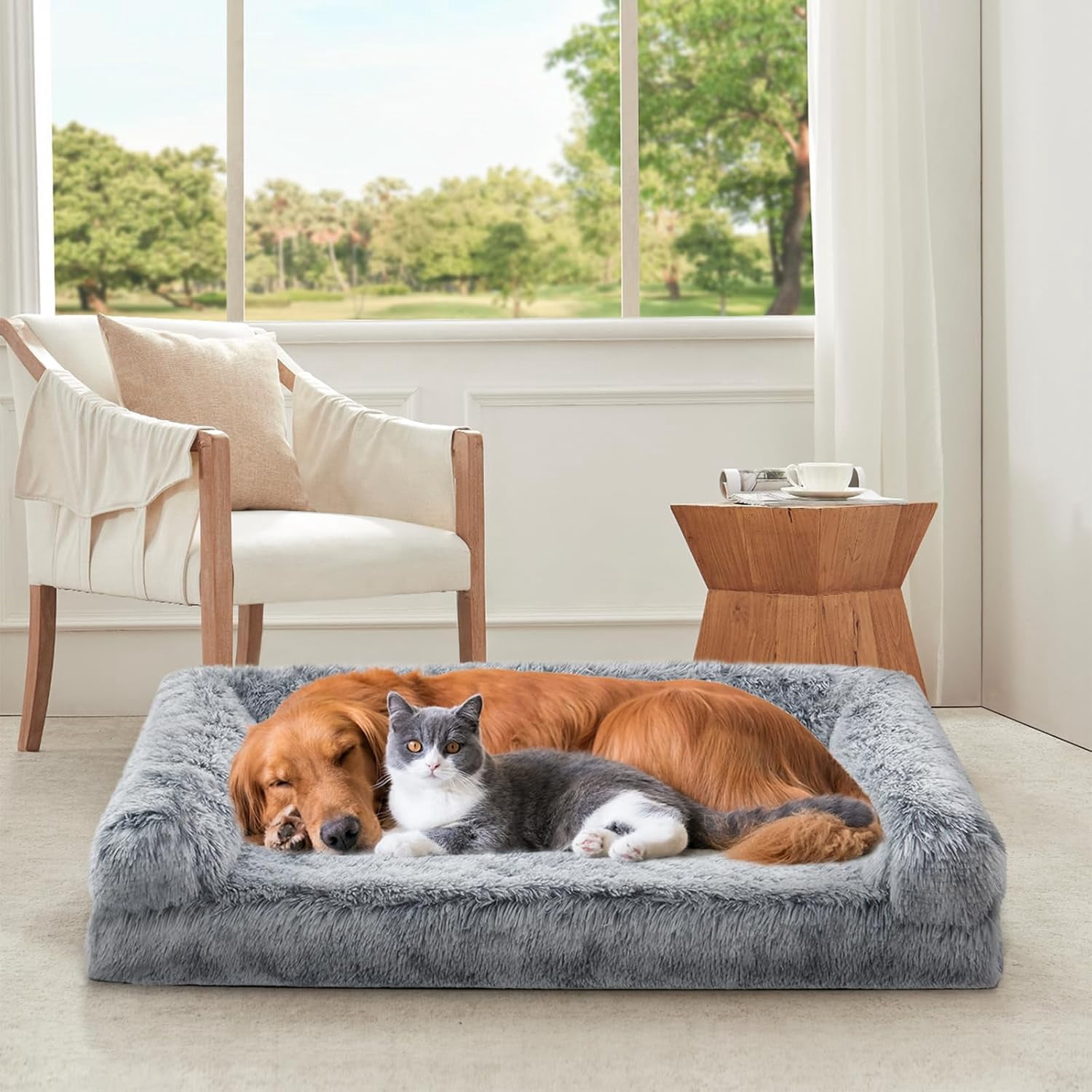 Picture of Orthopedic Dog Bed for Medium, Small Dogs Breeds, Dog Sofa Beds with ...