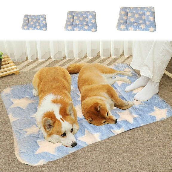 Orthopedic Dog Bed with Memory Foam, Blue Pet Crate Mat with Nonskid Bottom, Supportive & Comfy for Joint Pain Relief, Ideal for Anxious Dogs and Elderly Pets FAJHHA | Blue