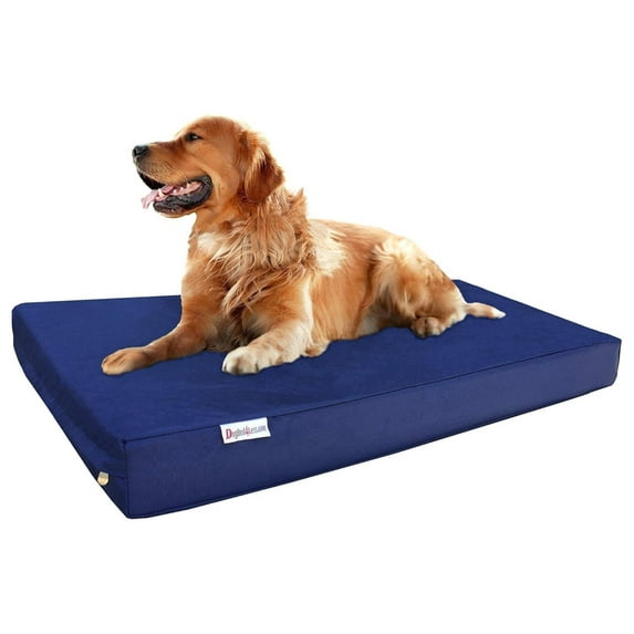 Orthopedic Dog Bed with Memory Foam for Pet, Waterproof Liner with Durable Nylon Blue External Cover and Antislip Duvet (Ballistic in Navy, Extra Large 40" Length X 35" Width)