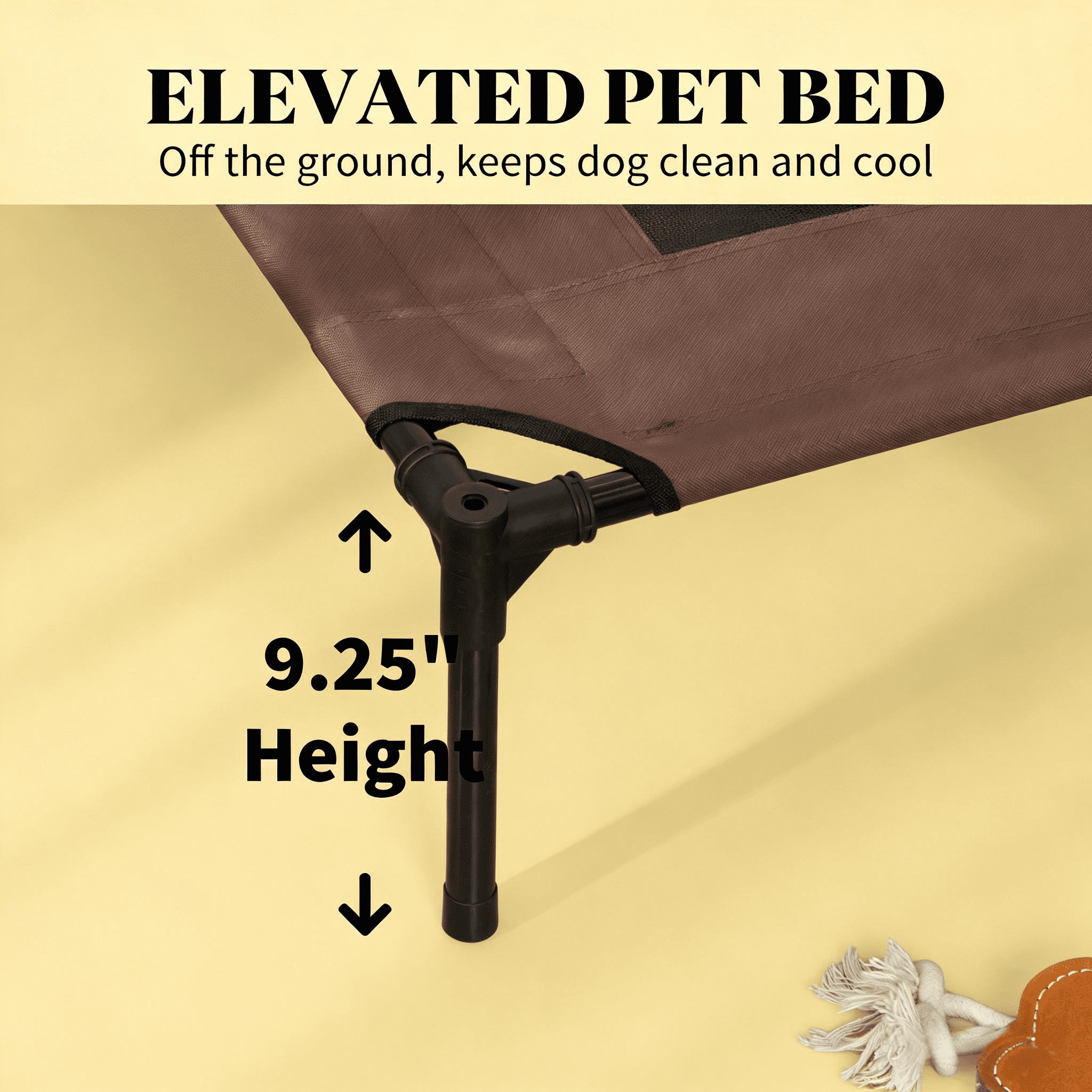 Orthopedic Dog Bed, Portable Pet Bed,Elevated Portable Dog Cot, Coffee Dog Bed,Mesh,Metal,Oxfabric,Polyester Cat Bed, Pet Supplies Pet Beds & Furniture