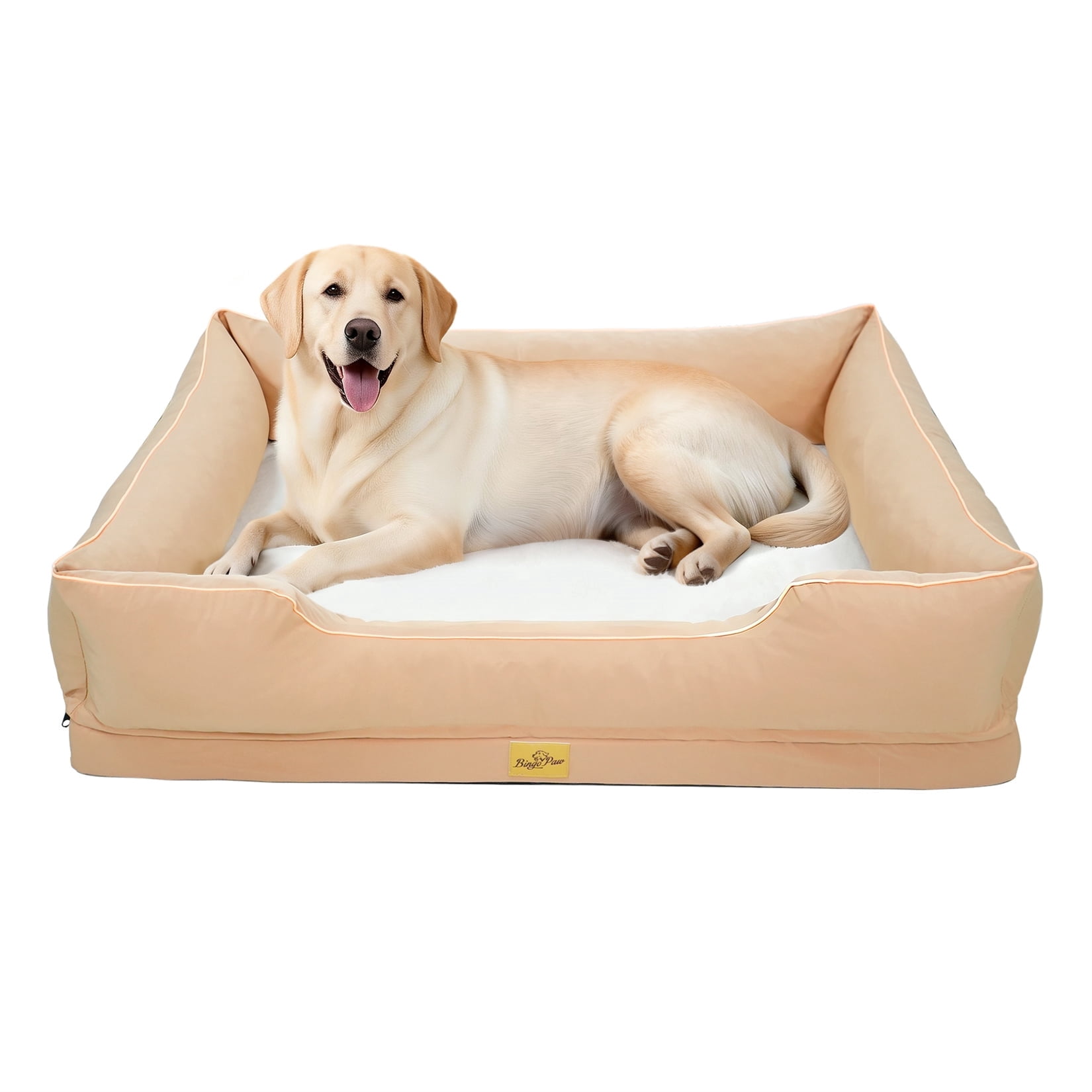 Orthopedic Dog Bed Sofa Bed with Bolster Pet Couch Lounger Bed Waterproof with Washable Removable Cover XXL
