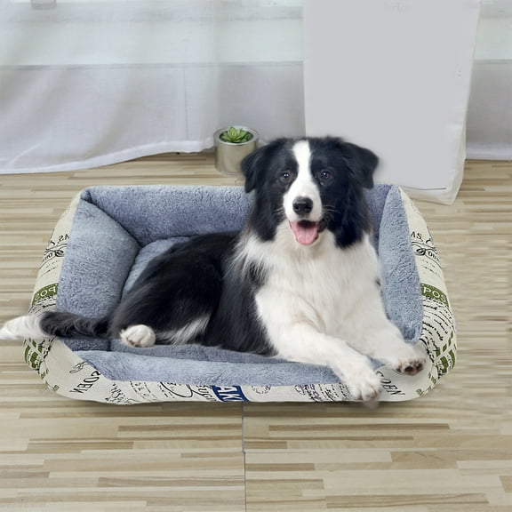 ‌Orthopedic Dog Bed for Medium Dogs & Cats - Washable,Calming & Durable Pet Bed with Anti-Slip Bottom,Soft Warming Rectangle Design (11.8x17.7in)‌