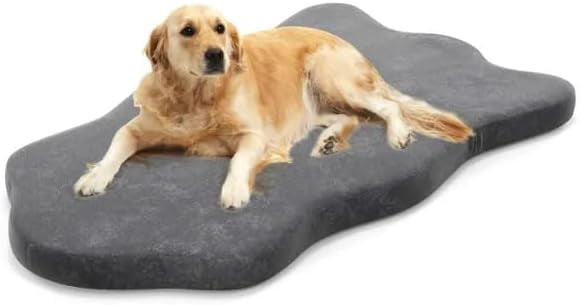 Orthopedic Dog Bed with Memory Foam Support Waterproof Dog Mattress for Large and Medium Dogs (Gray)