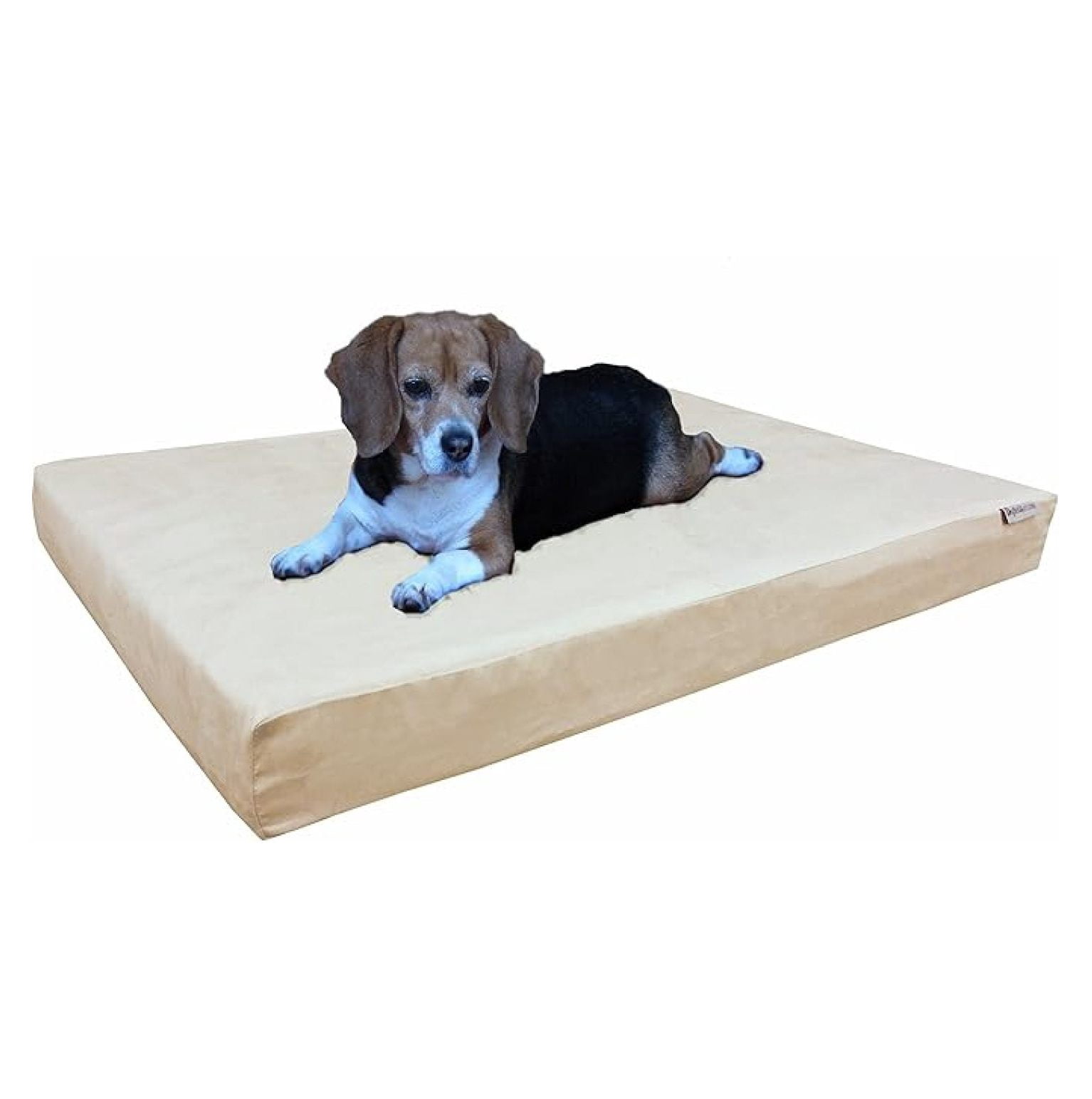 Orthopedic Dog Bed with Memory Foam for Medium Large Pet, Waterproof Liner, Washable Microsuede Cover, 41X27X4 Inch (Fit 42X28 Crate)