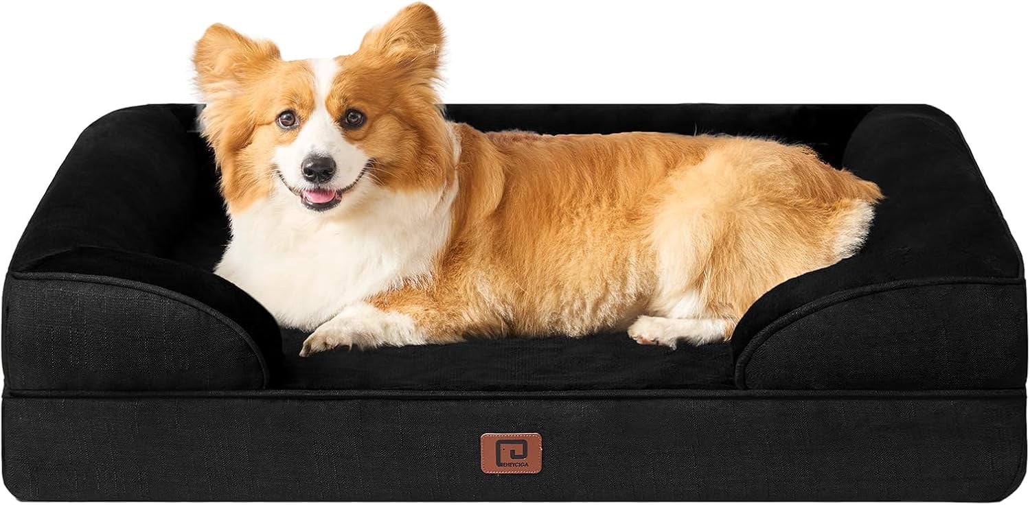 Picture of Orthopedic Dog Beds for Large Dogs, Waterproof Memory Foam Large Dog ...