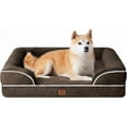 thumbnail image 1 of Orthopedic Dog Beds for Large Dogs, Waterproof Memory Foam Large Dog Bed with Sides, Non-Slip Bottom and Egg-Crate Foam Large Dog Couch Bed with Washable Removable Cover,Brown, 1 of 18