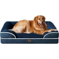 thumbnail image 1 of Orthopedic Dog Beds for Large Dogs, Waterproof Memory Foam Large Dog Bed with Sides, Non-Slip Bottom and Egg-Crate Foam Large Dog Couch Bed with Washable Removable Cover,Navy, 1 of 18