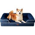 thumbnail image 1 of Orthopedic Dog Beds Large Sized Dog, Waterproof Memory Foam Pet Bed with Sides, Non-Slip Bottom Large Pet Bed with Washable Removable Cover,Navy, 1 of 18