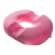 Orthopedic Donut Seat Cushion Memory Foam Cushion   Tailbone & Coccyx Memory Foam Pillow - Pain Relief & Relieves Tailbone Pressure - Light Pink