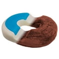thumbnail image 1 of Orthopedic Donut Seat Gel Cushion w/ Infused Memory Foam & Cooling Gel for Tailbone, Hemorrhoid, Sciatica & Prostate, Tailbone Pain Relief - Coccyx Memory Foam Pillow Seat Cushion - Brown, 1 of 7