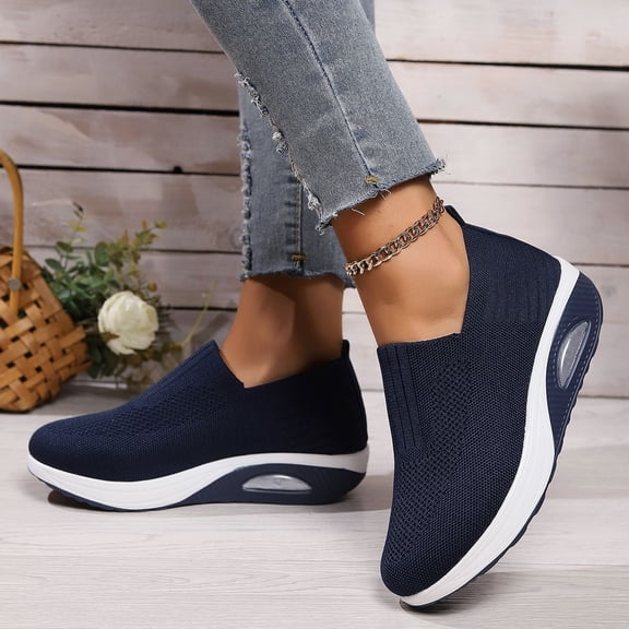 Orthopedic Dress Shoes for Women Arch Support Golf Shoes Breathable Slip on Non Slip Walking Shoes Knitted Mesh Stretch Comfort 2026 New Orthopedic Shoes