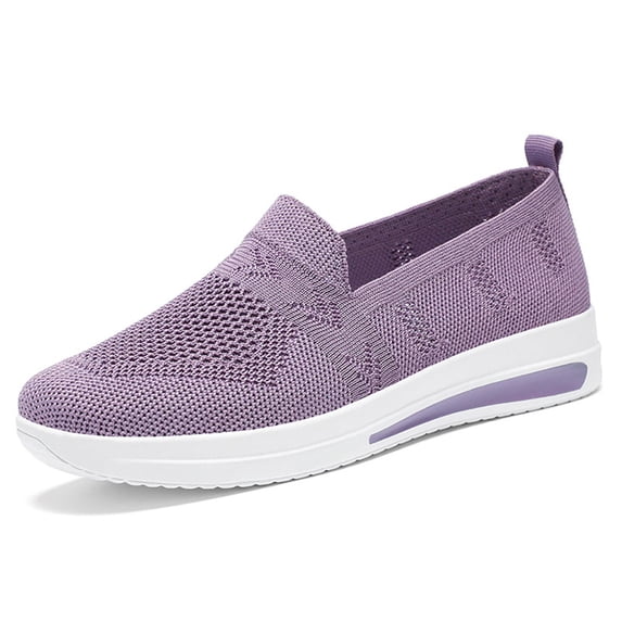 Orthopedic Dress Shoes for Women Arch Support Golf Shoes Lightweight Non Slip Slip on Hiking Shoes Knitted Mesh Stretch Soft 2026 Foam Shoes