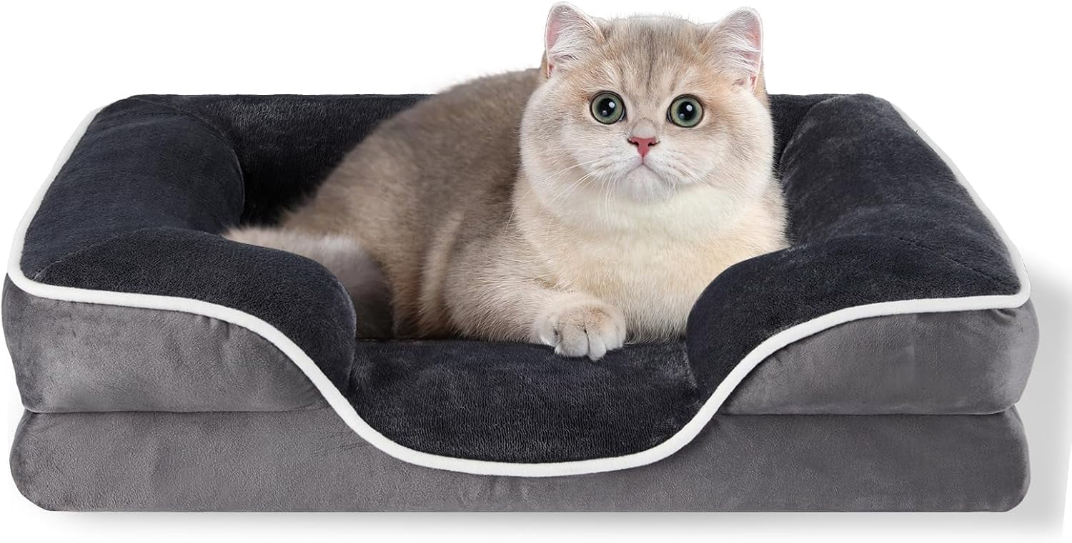 Orthopedic Egg-Crate Memory Foam Dog Bed Dog Bed, Pet Sofa with ... - Crate Dog Bed
