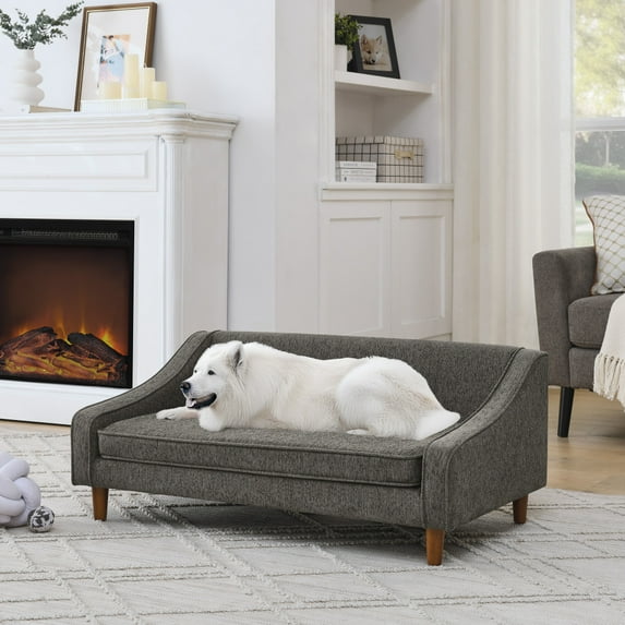 Orthopedic Elevated Dog Bed – High-Density Foam / Waterproof & Anti-Scratch Removable Cover, Gray