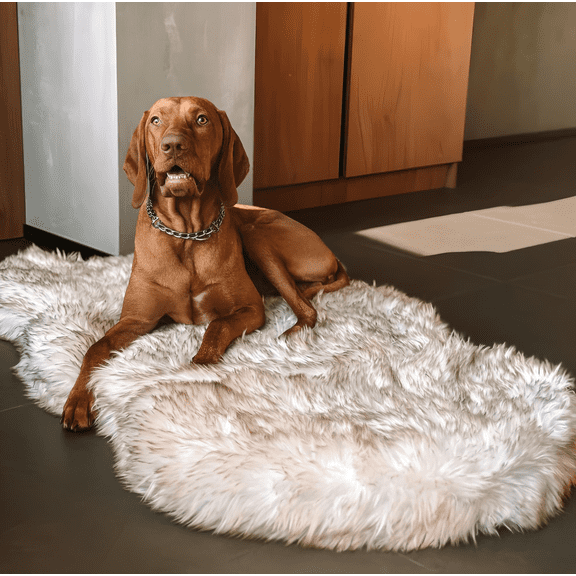 Orthopedic Faux Fur Dog Bed for Joint Relief and Comfort, Plush Calming Pet Bed, Machine Washable Cover, Non-Slip Base – Available in Small, Medium, Large Sizes