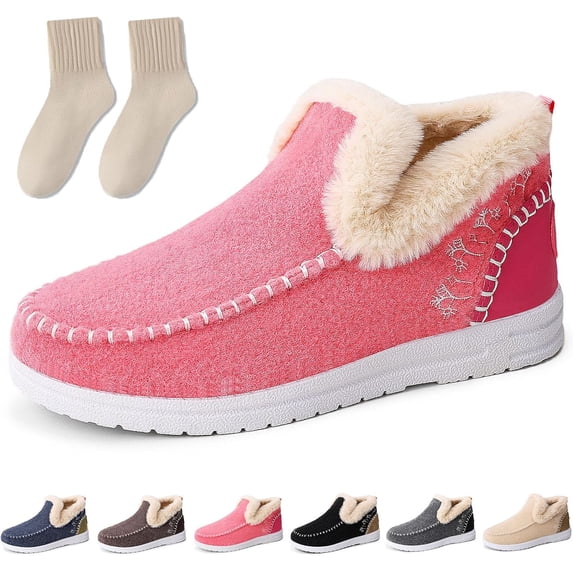 Arch Support Ladies Boots 2026.Orthopedic Fleece Slip-On Boots, 2026 New Cozy Winter Snow Boot for ...