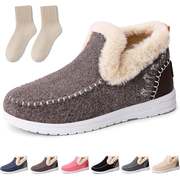 Arch Support Ladies Boots 2026.Orthopedic Fleece Slip-On Boots, 2026 New Cozy Winter Snow Boot for ...