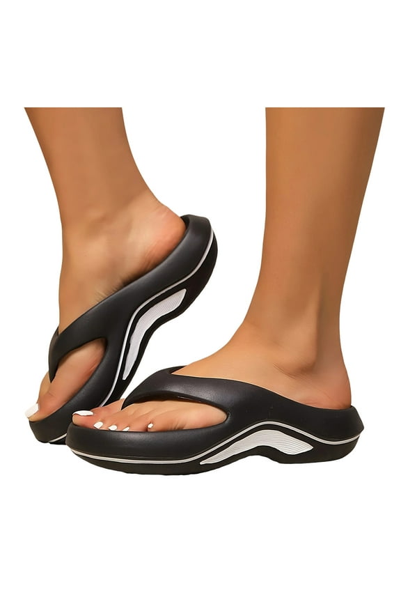 Orthopedic Flip Flops for Women Men Pillow Orthotic Beach Slides Sandals Shower Slippers with Arch Support