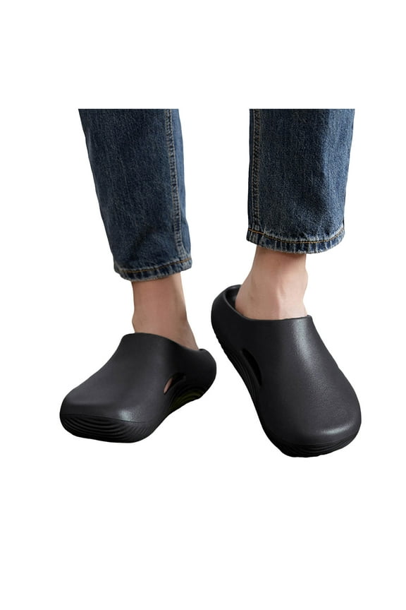 Orthopedic Garden Clogs for Men Comfort Arch Support Mules Shoes Outdoor Beach Slippers Slides Slip on Sandals