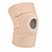 Orthopedic Knee Support Brace with Dual Side Stabilizers, Breathable Open Patella Knee Stabilizer for Joint Pain, Sprains, Post-Surgery Rehabilitation, Running & Workouts