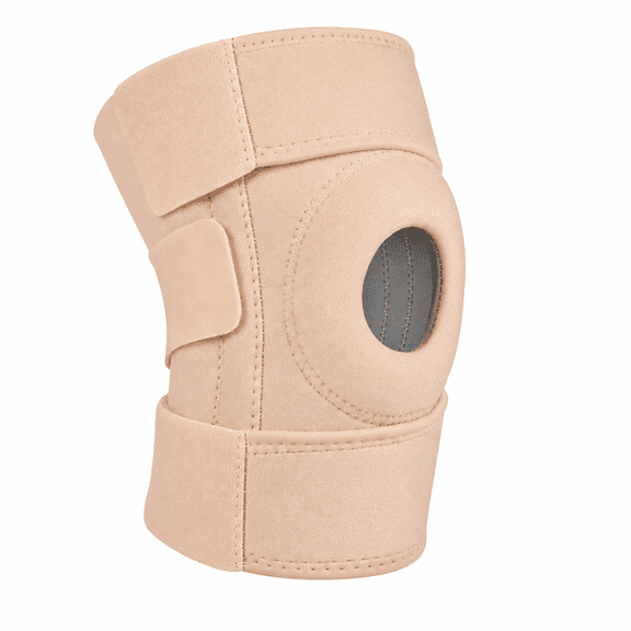 Orthopedic Knee Support Brace with Dual Side Stabilizers, Breathable Open Patella Knee Stabilizer for Joint Pain, Sprains, Post-Surgery Rehabilitation, Running & Workouts