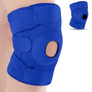 Orthopedic Knee Support Brace with Dual Side Stabilizers, Breathable Open Patella Knee Stabilizer for Joint Pain, Sprains, Post-Surgery Rehabilitation, Running & Workouts