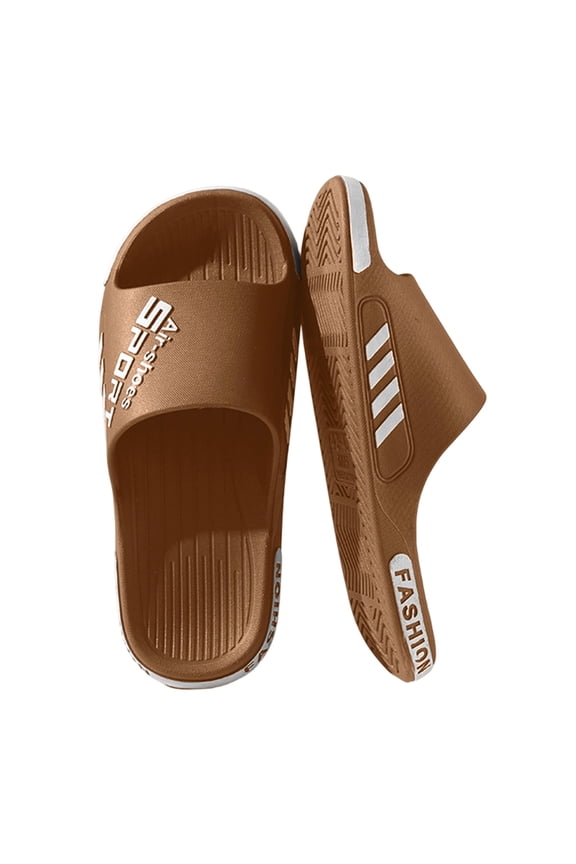 Orthopedic Massage Cloud Mules for Men Thick Soles Non Slip Bath Shower Sandals for Outdoor Casual Wear and Recovery（Coffee，Size 11)