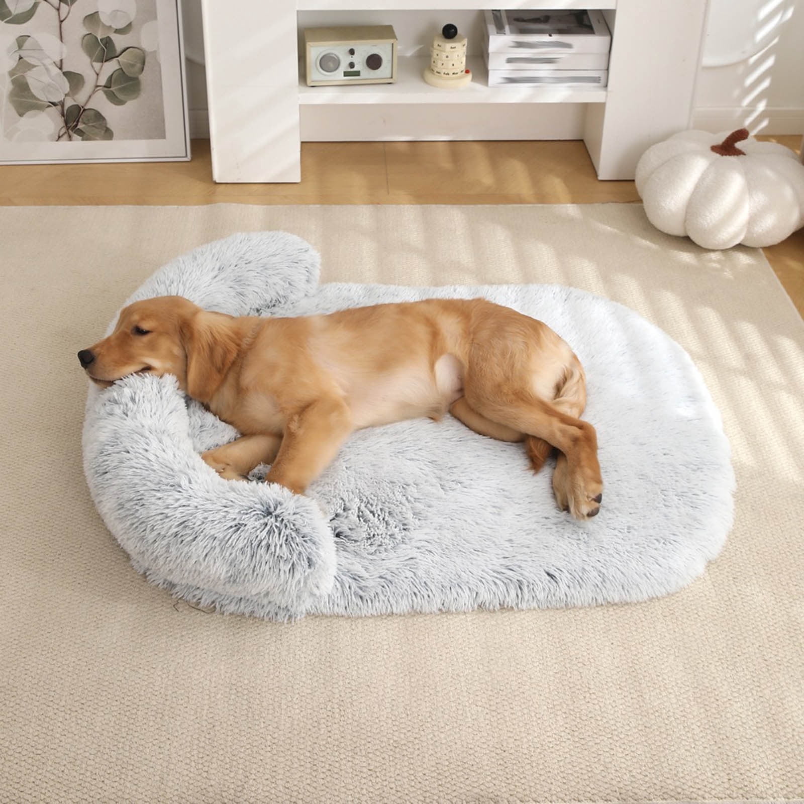 Orthopedic Memory Foam Dog Bed for Large Dogs Washable Removable Cover Non Bottom Egg Crate Design 100x75cm