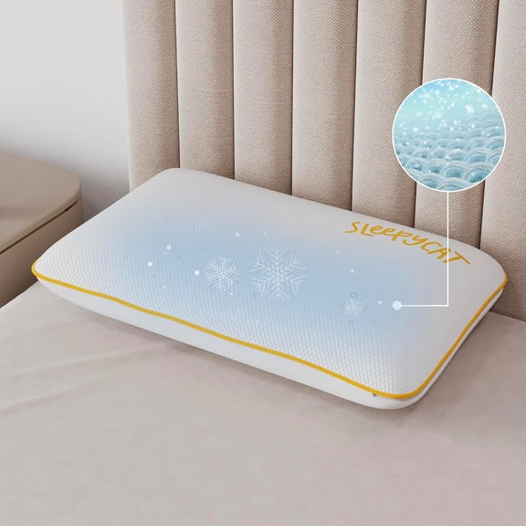 Orthopedic Memory Foam Pillow For Better Shoulder, Neck Support, Standard Size - 25x16 Inches | White Pillow, Rectangular Deign, Washable, Pain Relief Pillow - 1 Piece