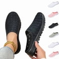 thumbnail image 1 of Orthopedic Mule Clogs for Women Summer Mesh Breathable Slip On Knitted Mule Sneakers with Arch Support Closed Round Toe Backless Flats Slippers Comfortable Walking Beach Slippers Sandals,Black,45, 1 of 10