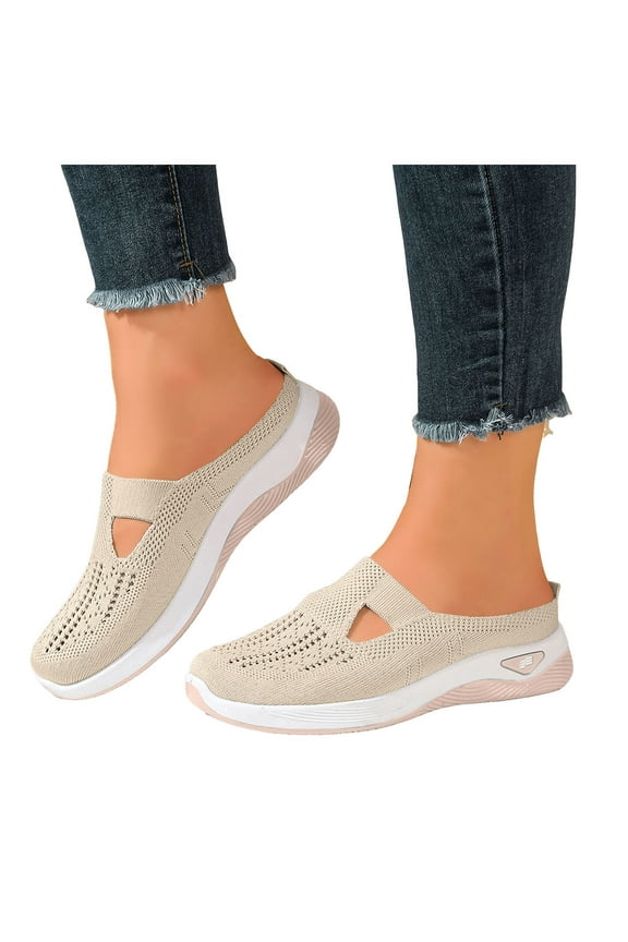 Orthopedic Mules Sandals for Women 2025 Comfortable Platform Wedges Backless Sneakers Walking Shoes